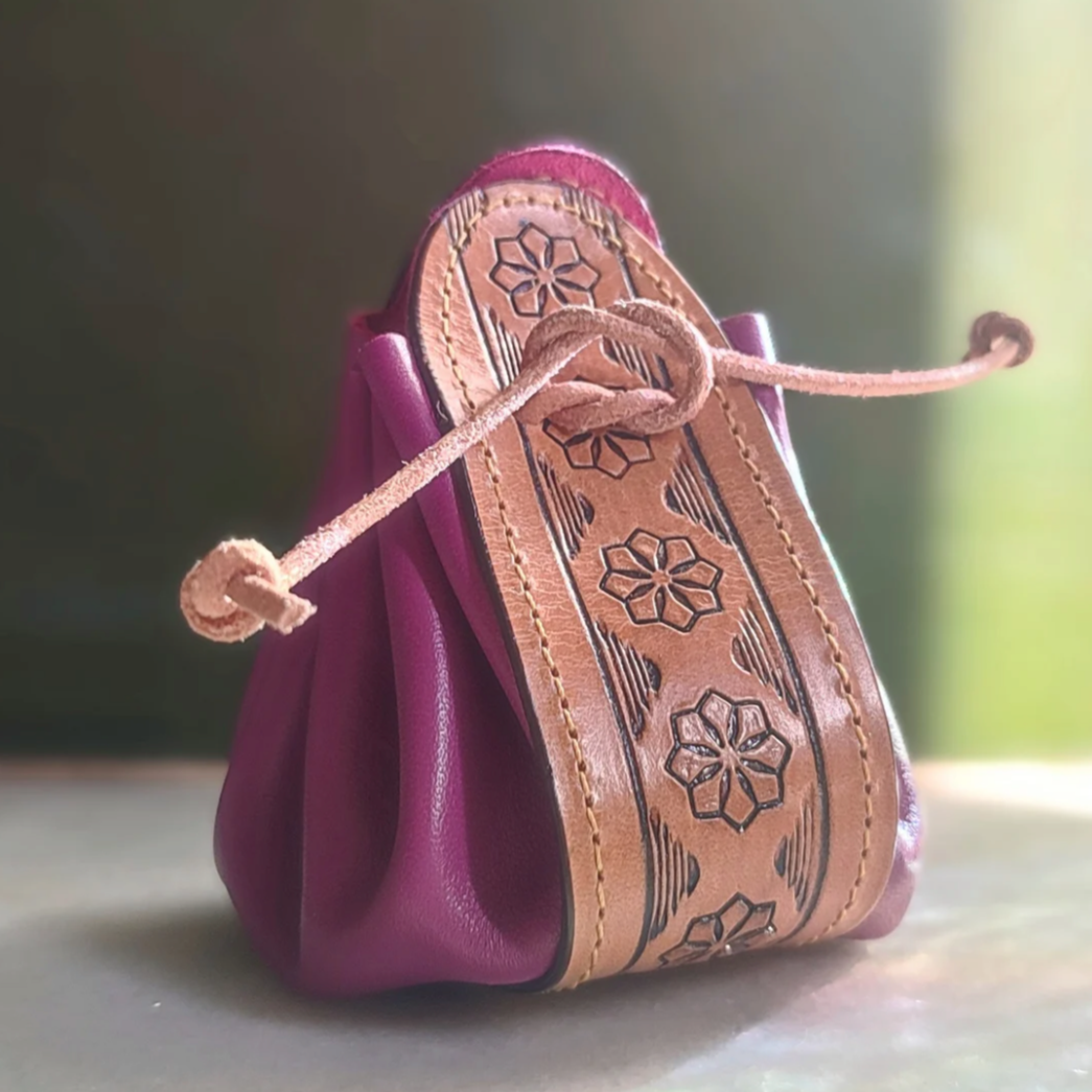 Leather Drawstring Pouch