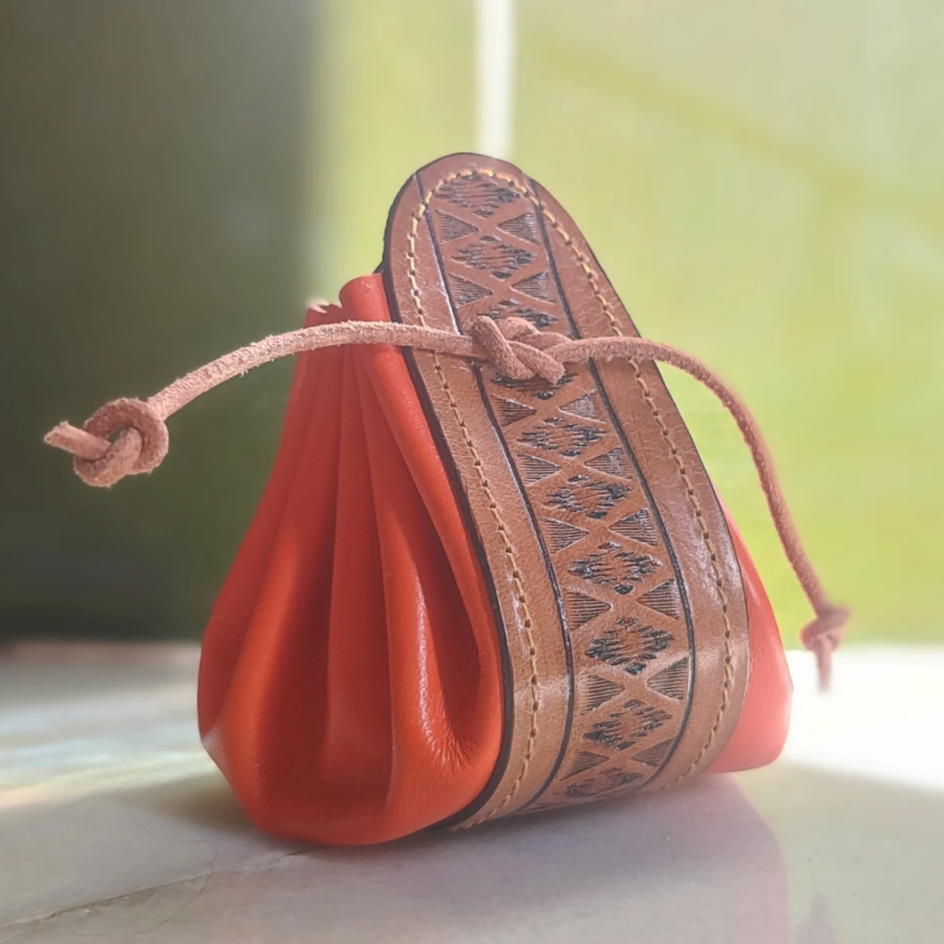 Leather Drawstring Pouch