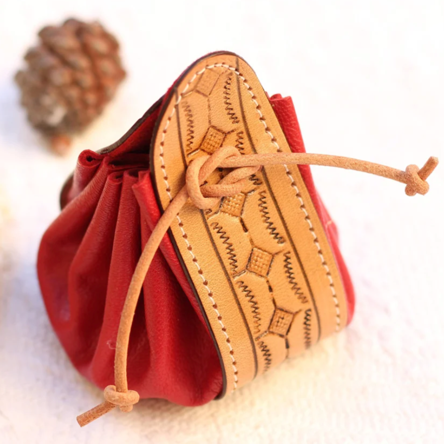 Leather Drawstring Pouch