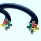 Inca Cross Earrings 950 Silver