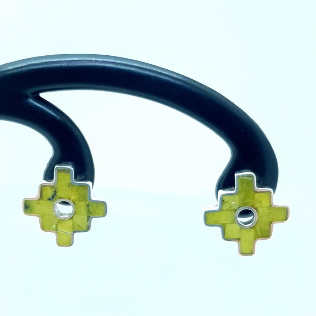 Inca Cross Earrings 950 Silver