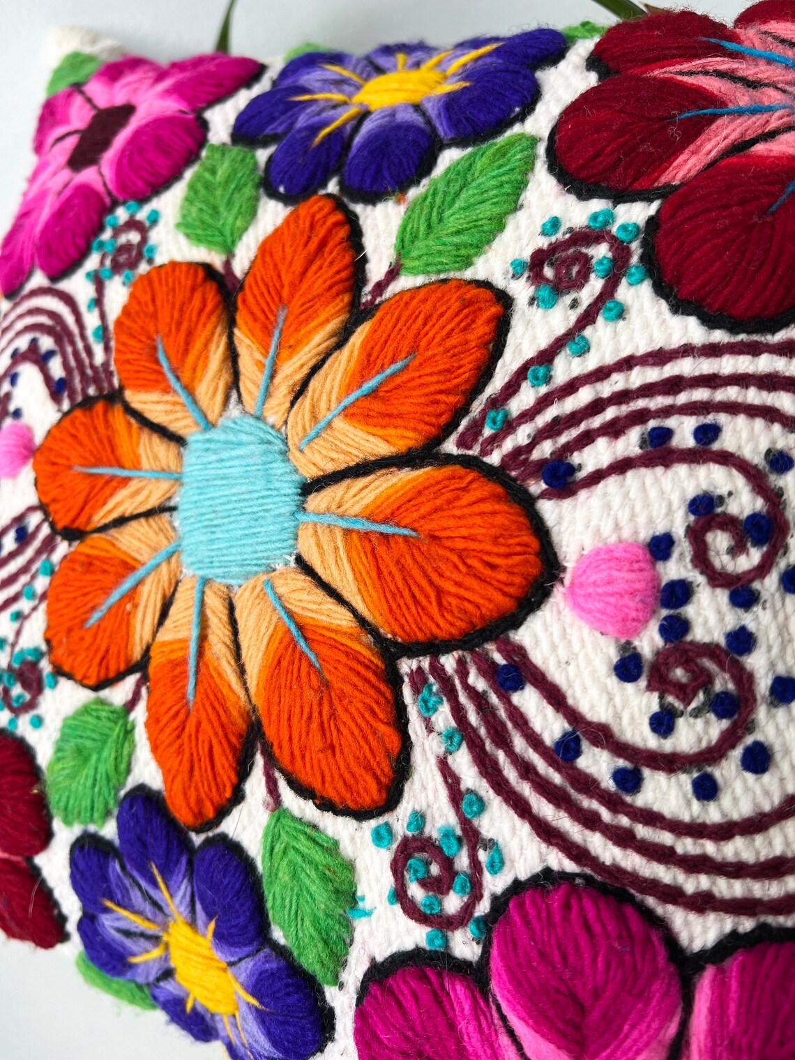 Colorful Floral Pillow Cover