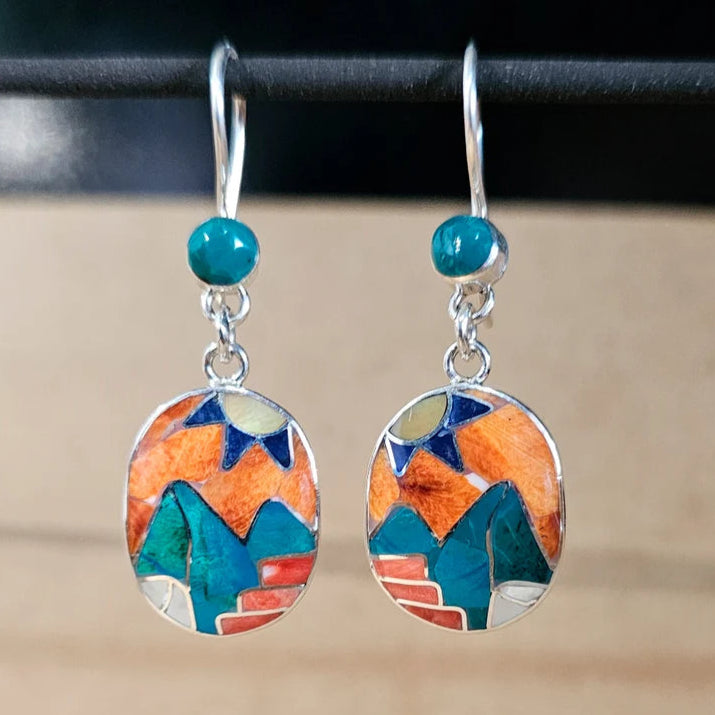 Machupicchu earrings made of 950 silver