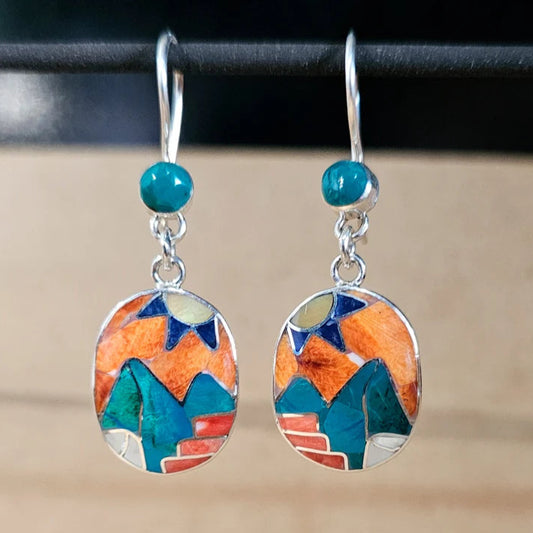 Machupicchu earrings made of 950 silver