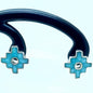 Inca Cross Earrings 950 Silver